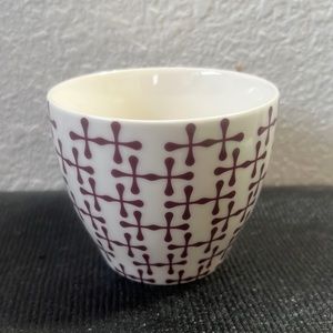 Starbucks 2010 Nesting Stackable Cup Bowl New Bone China Cream Red ++ Design